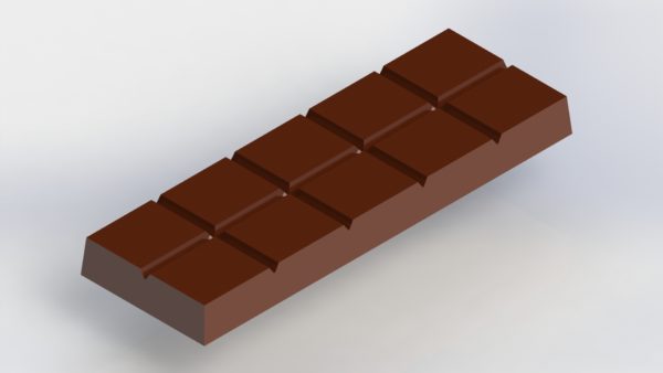 forma e molde para fazer barras de chocolate