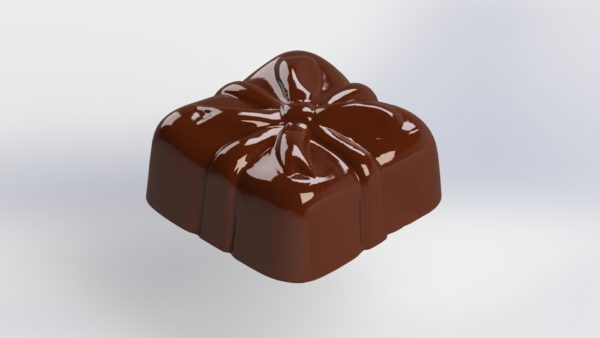 Forma e Molde para fazer bom bons de chocolate em formato de presente
