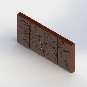 Forma e Molde para fazer barras de chocolate